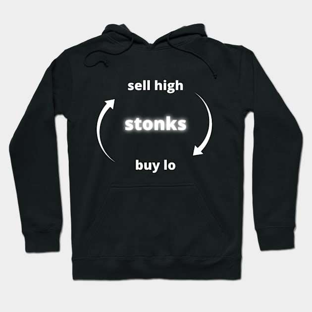 Sell High Buy Low Stonks Hoodie by kareemelk